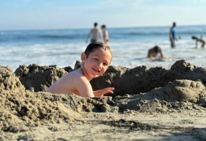 An awesome Laguna kid having fun at the beach after school.