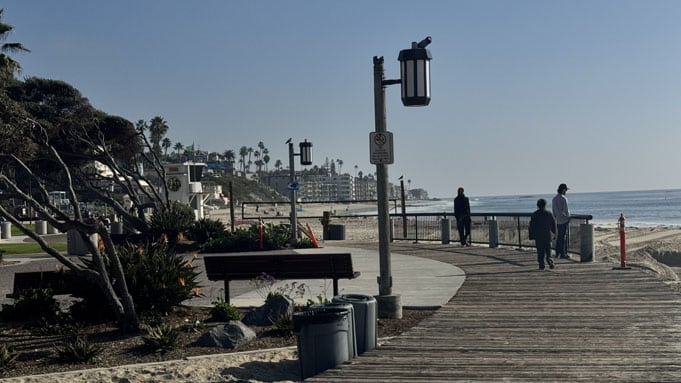 Main Beach located in downtown Laguna Beach, California.