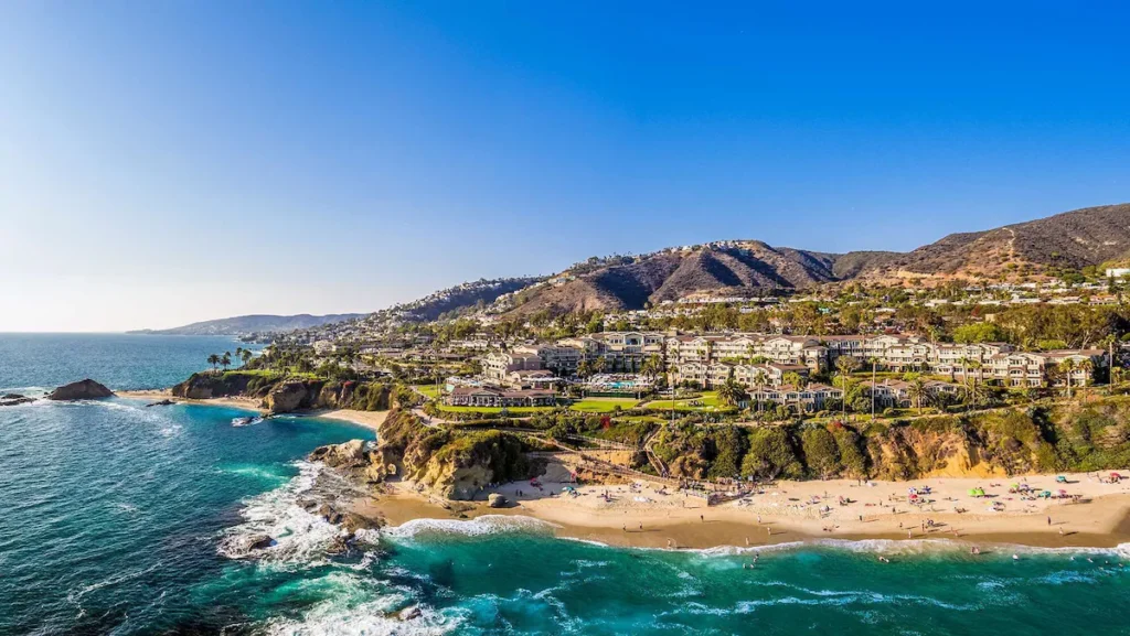 A beautiful areial view of the Montage in Laguna Beach.